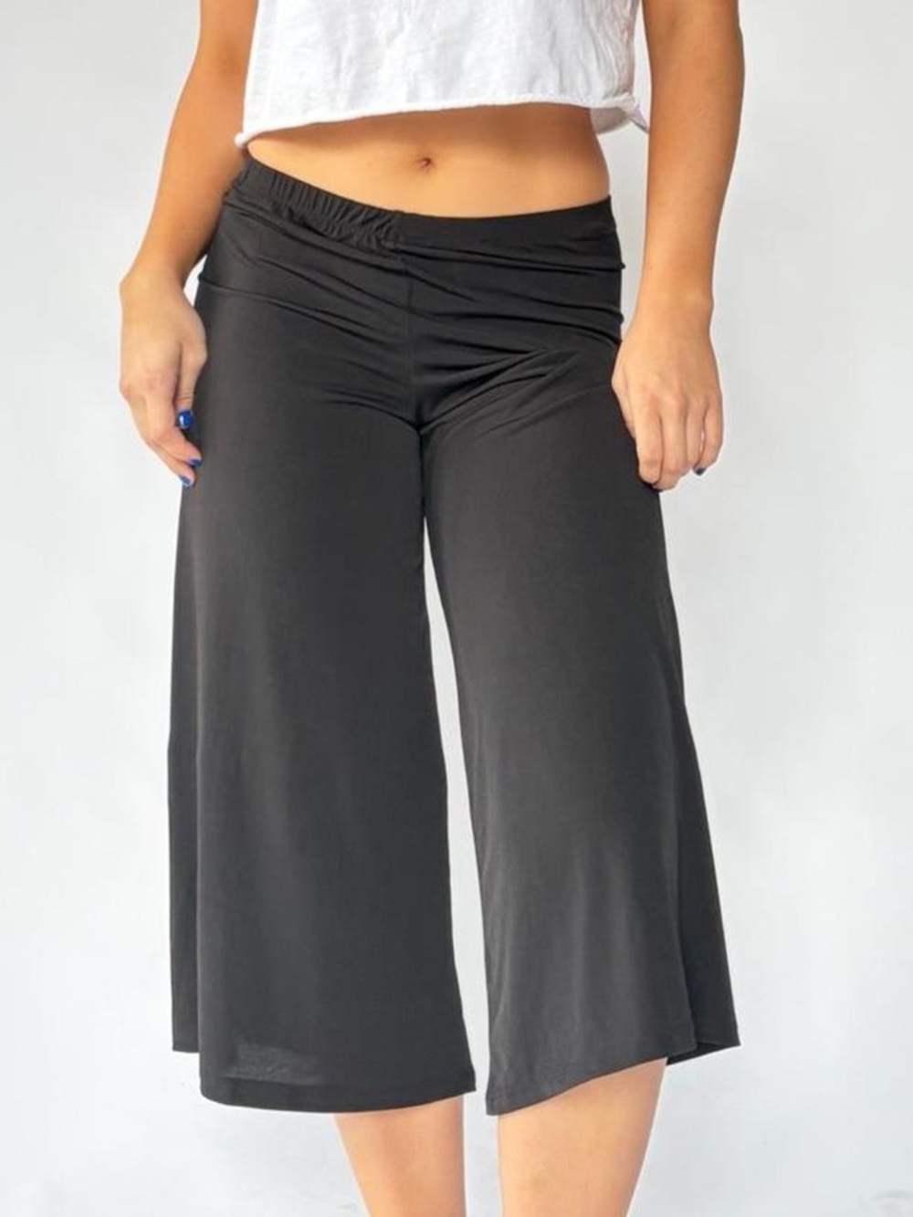 Gaucho Pants Capris Low Rise Wide Leg